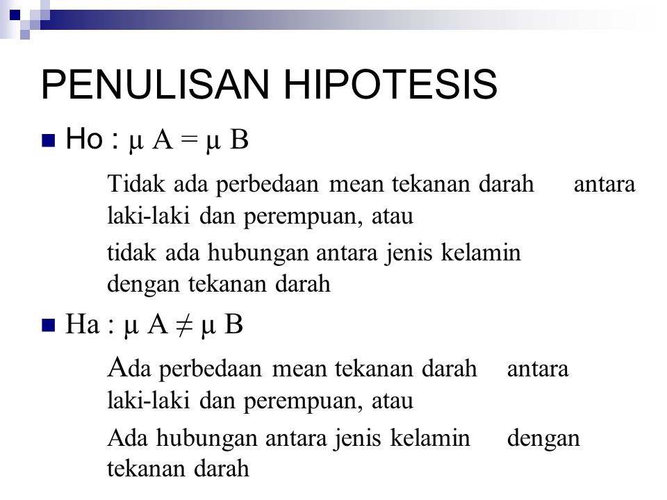 Simak Apa Itu Hipotesis Ho